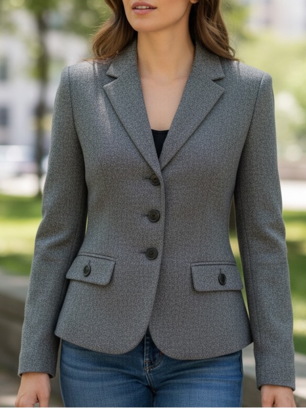 Sag Harbor Women's Gray Dress Blazer